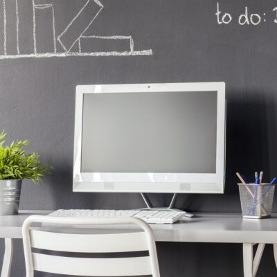 Computer in a modern study